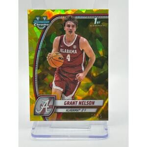 2024-25 Bowman U Chrome Sapphire Grant Nelson Yellow Refractor 6/75 SP Nets